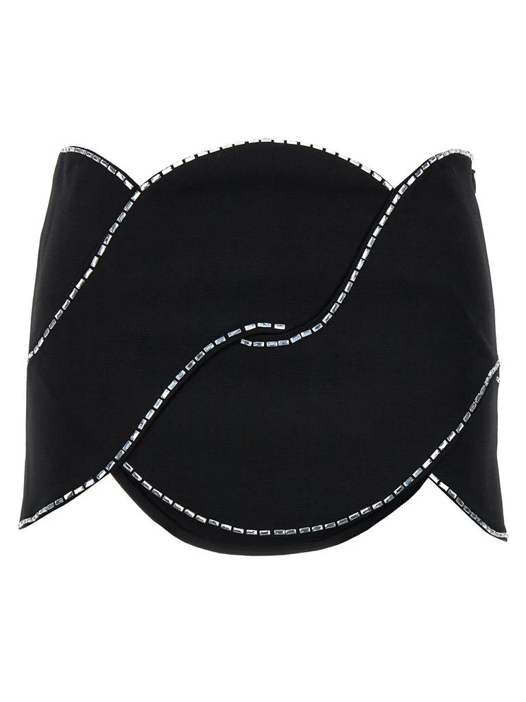 AREA Area Crystal Rope Embellished Mini Skirt 1