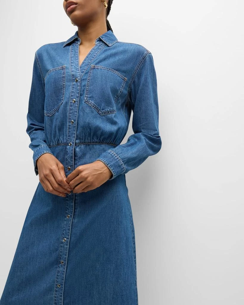 VERONICA BEARD Miranda Long-Sleeve Denim Shirtdress 7
