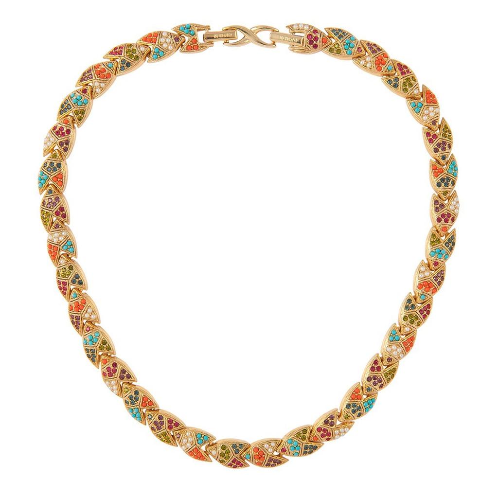 Susan Caplan Vintage 1990s vintage dorlan colourful swarovski crystal collar