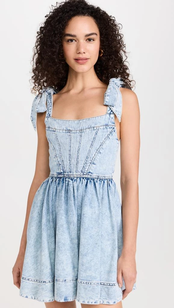 Alice + Olivia Amina Corset Denim Dress 6