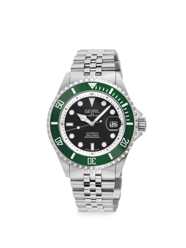 Gevril Wall Street 43MM Stainless Steel Bracelet Watch 1