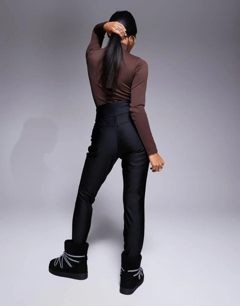 ASOS 4505 Petite Ski soft shell water repellent skinny ski trousers in black gloss 4