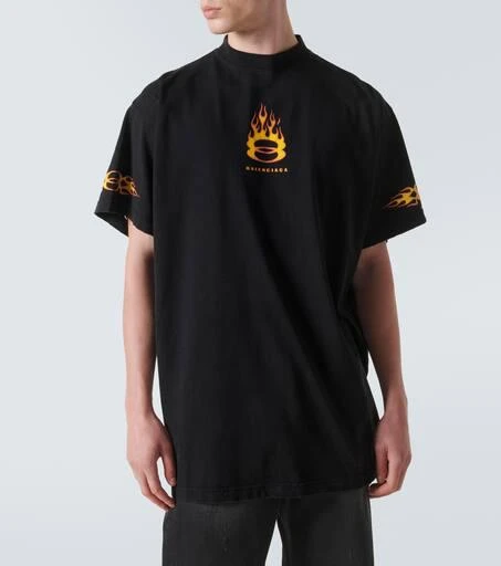 Balenciaga Oversized logo cotton jersey T-shirt 3