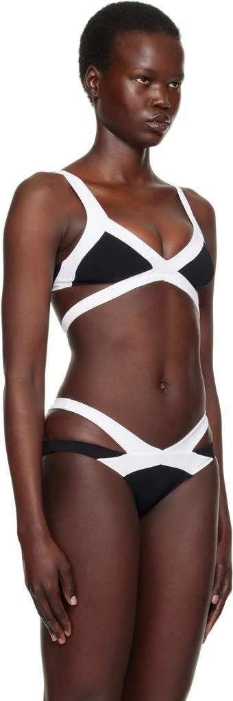 L'Agent by Agent Provocateur Black & White Mazzy Bikini Top 2