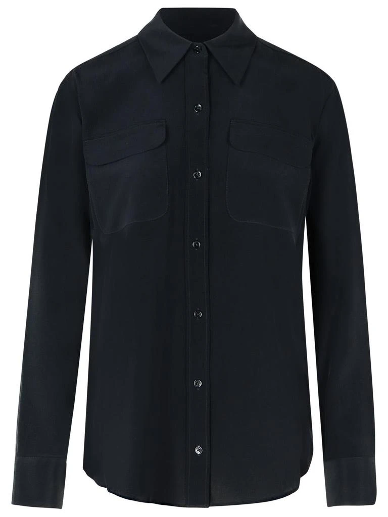 Equipment Black Silk Shirt 1