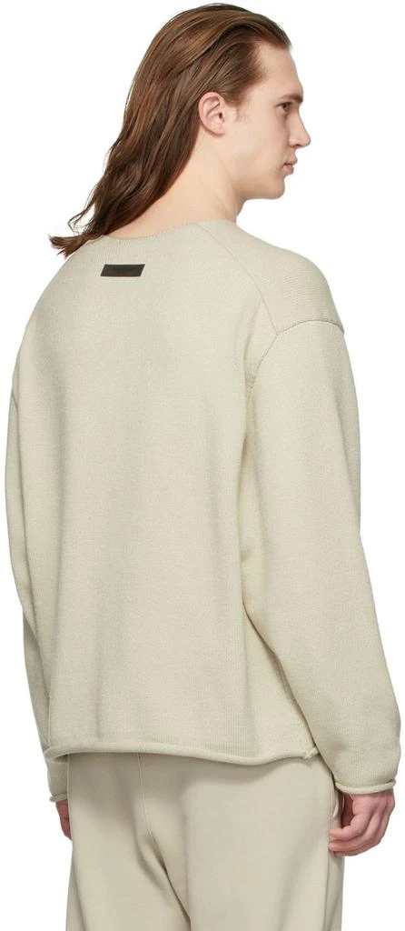 Essentials Beige Raw Edge '1977' Sweater 3