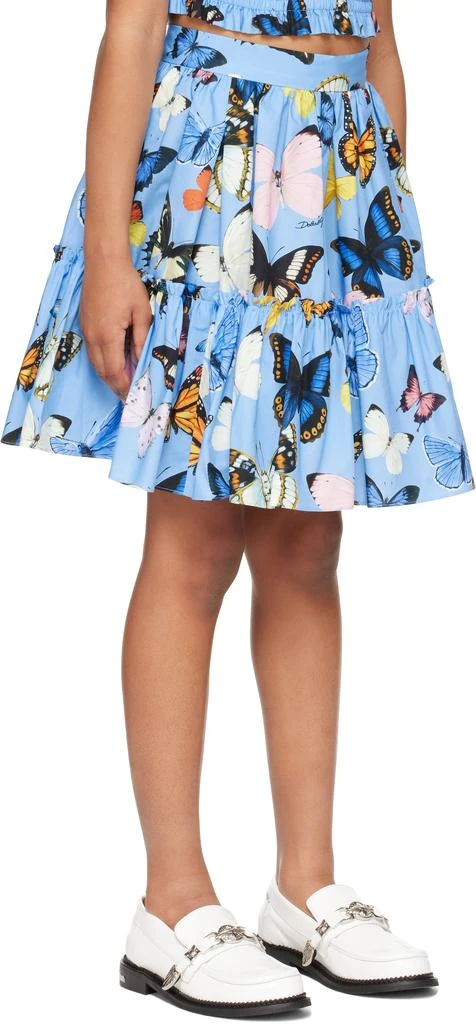 Dolce 
Gabbana Kids Blue Butterfly-Print Poplin Skirt 2