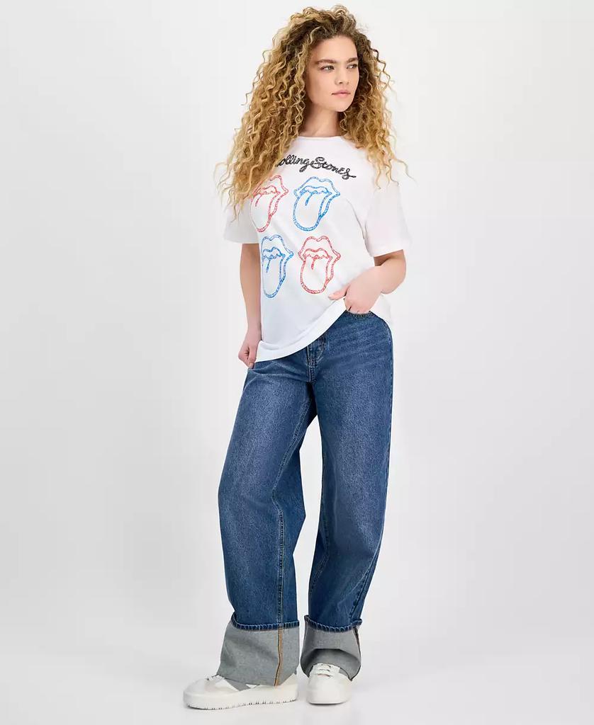 Freeze 24-7 Juniors' Rolling Stones Grid Graphic T-Shirt