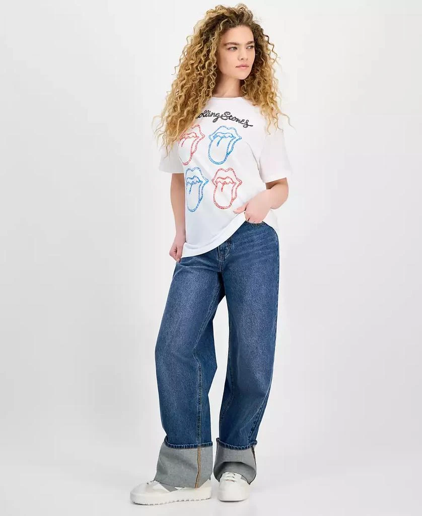 Freeze 24-7 Juniors' Rolling Stones Grid Graphic T-Shirt 2