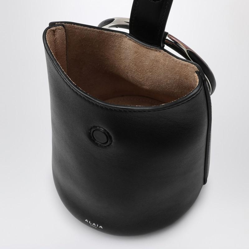 Alaïa Mini Ring Bucket black leather bag - Tote Bags