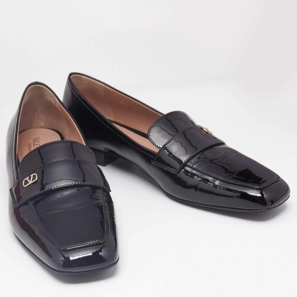 Valentino Valentino Black Patent Leather Vlogo Loafers Size 39.5 4