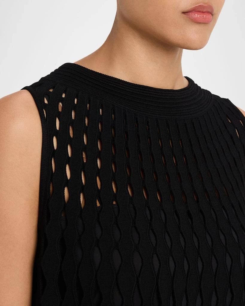 laser cut shift dress Sleeveless Laser Cut Shift Dress by Badgley Mischka