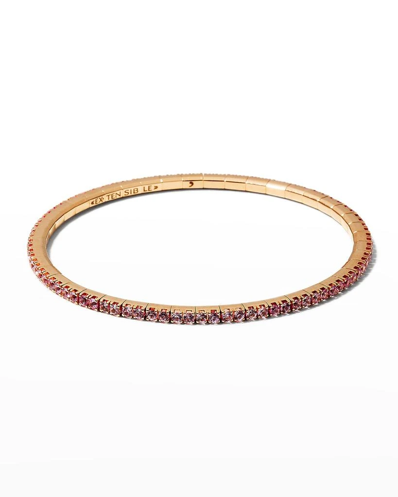 EXTENSIBLE Rose Gold Stretch Pink Sapphire Tennis Bracelet from Neiman Marcus