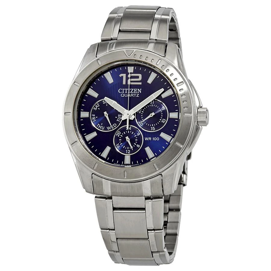 Citizen Quartz Blue Dial Stainless Steel Men's Watch AG8300-52L 1