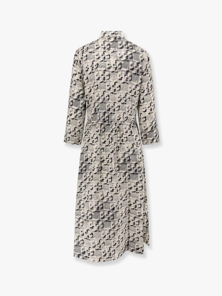 Tory Burch-Silk Dress with Pixelated Logo Print-Dresses