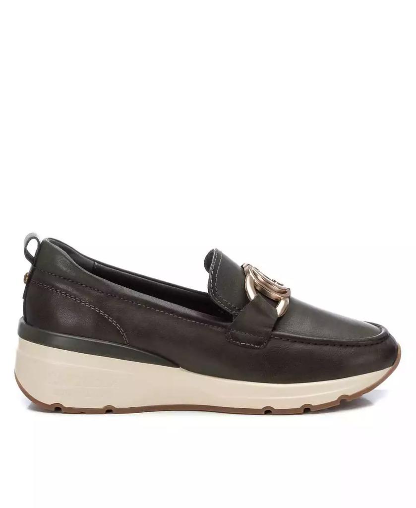 XTI Carmela Leather Collection Women's Wedge Moccasins