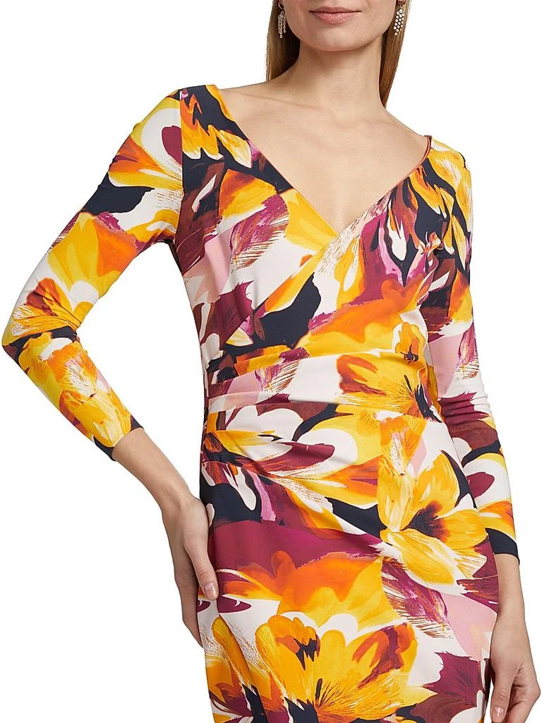 Yoon Floral Surplice-Neck Midi-Dress  On Sale Now with Up to 67% Off |  Discover Exclusive Deals & Savings at BeyondStyle  Authentic Chiara Boni  women's|modern|long sleeve|v-neck|bodycon|dresses|midi-length|women's  apparel|Women's|floral with Limited ...