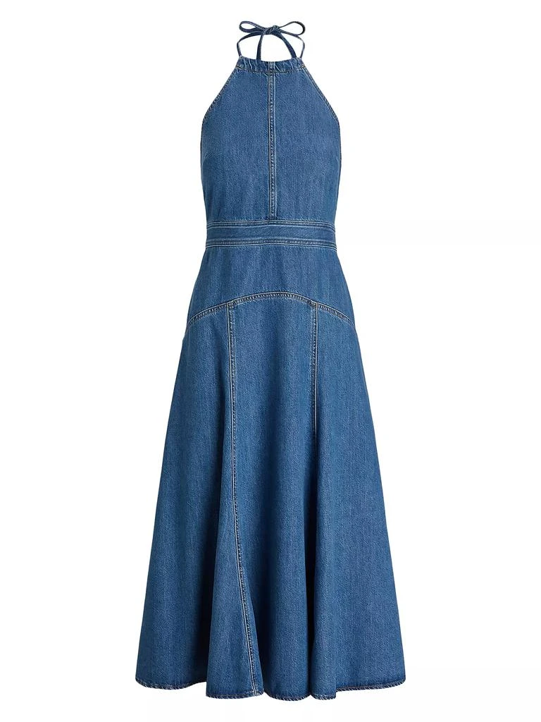 Ralph Lauren Denim Halter Midi-Dress 1