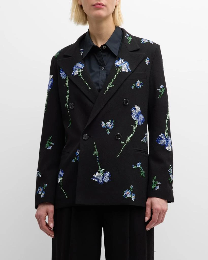 Libertine Cecil Beaton Carnation Embellished Double-Breasted Jacket 4