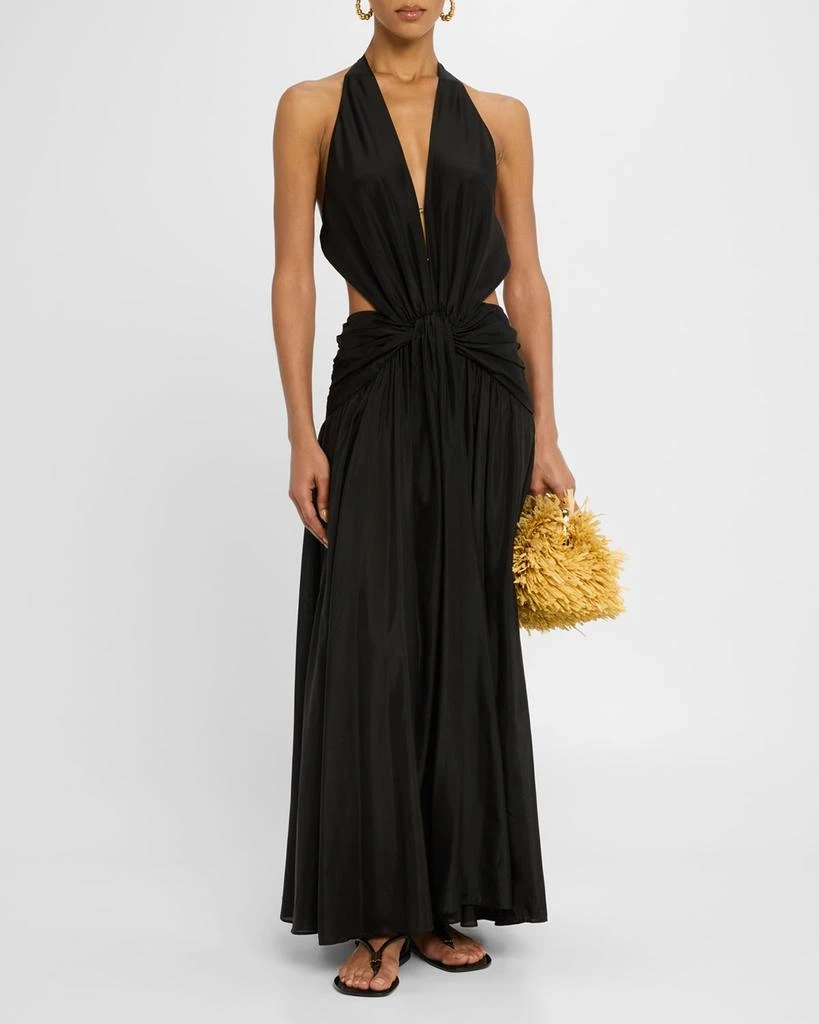 Zimmermann Rhiannon Plunge Halter Maxi Dress 2