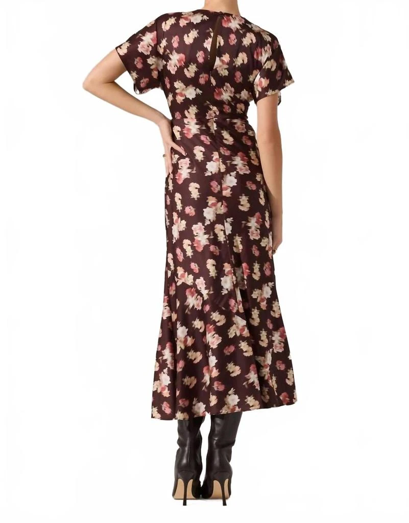 brown floral satin dress Brown Monk Strap Shoes​ | Dario by Amali main image 1