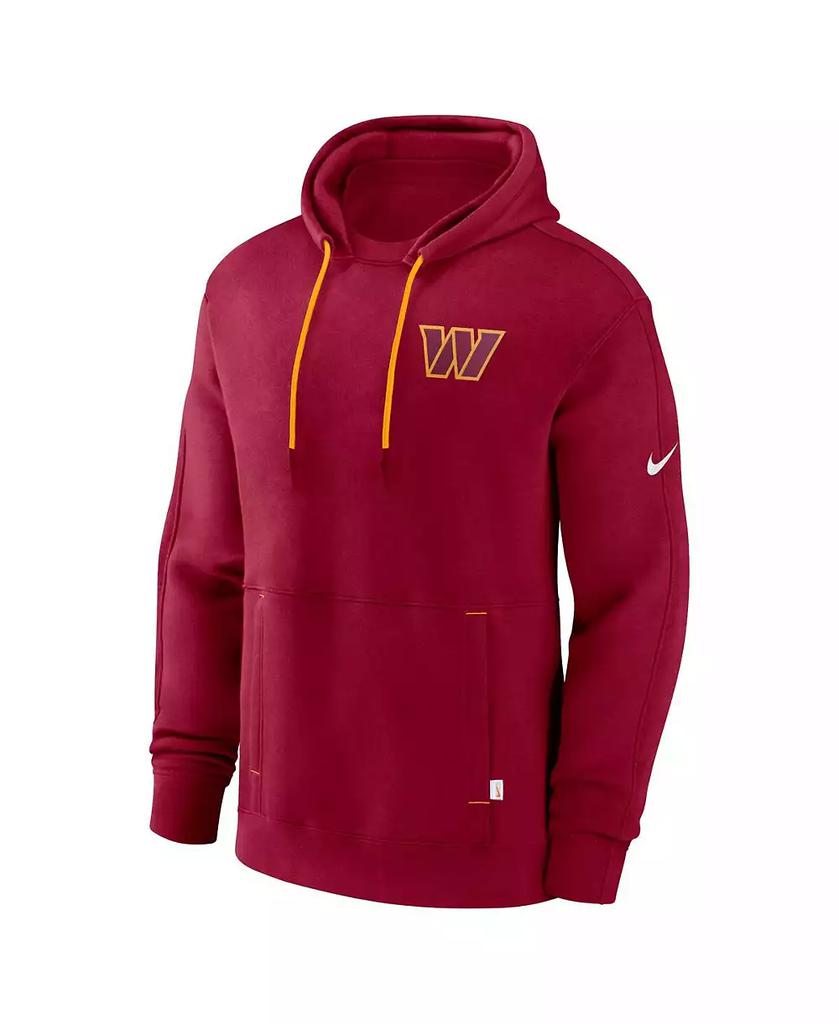 NIKE Men's Burgundy Washington Commanders Layered Logo Statement Pullover Hoodie
