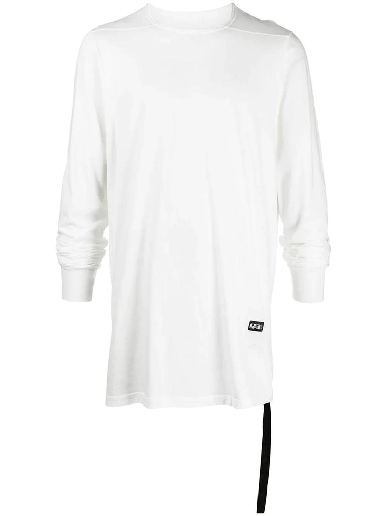 Rick Owens logo-patch cotton t-shirt - men -  -  - White 1