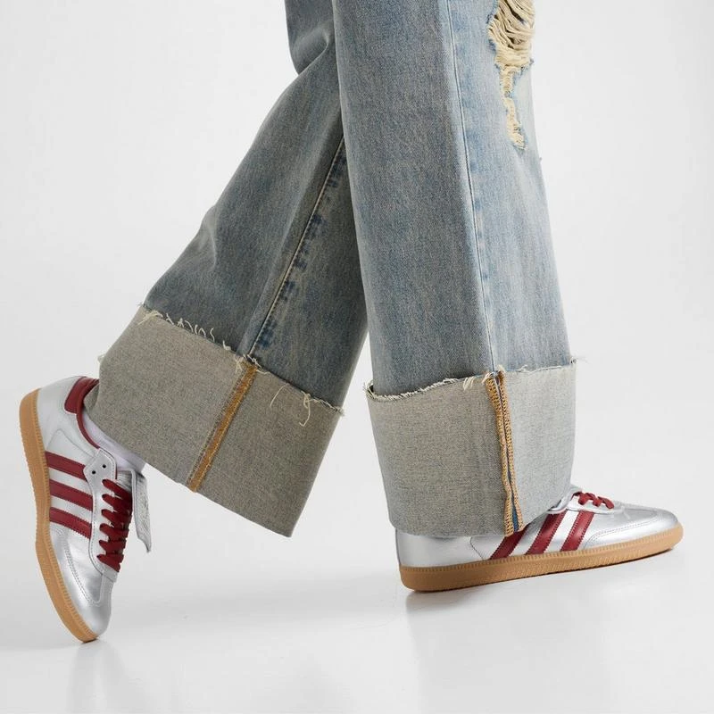 True Religion Women's True Religion Leila Cuffed Low Rise Baggy Denim Jeans 5