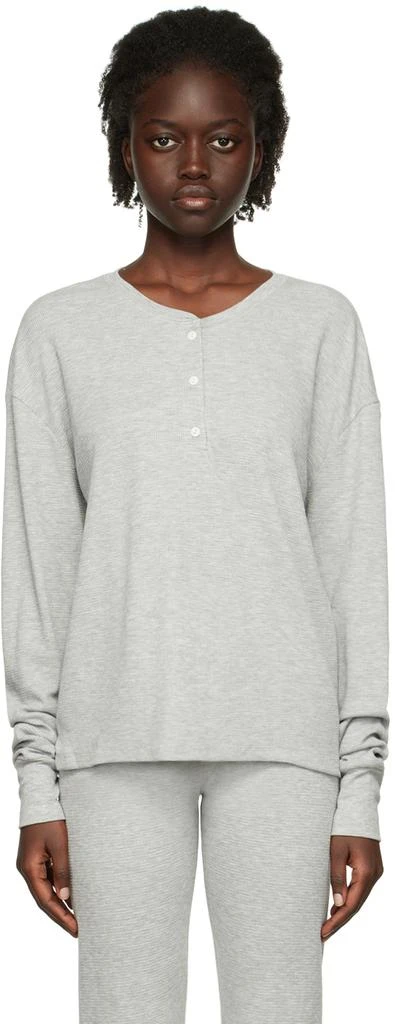 ÉTERNE Gray Thermal Henley 1