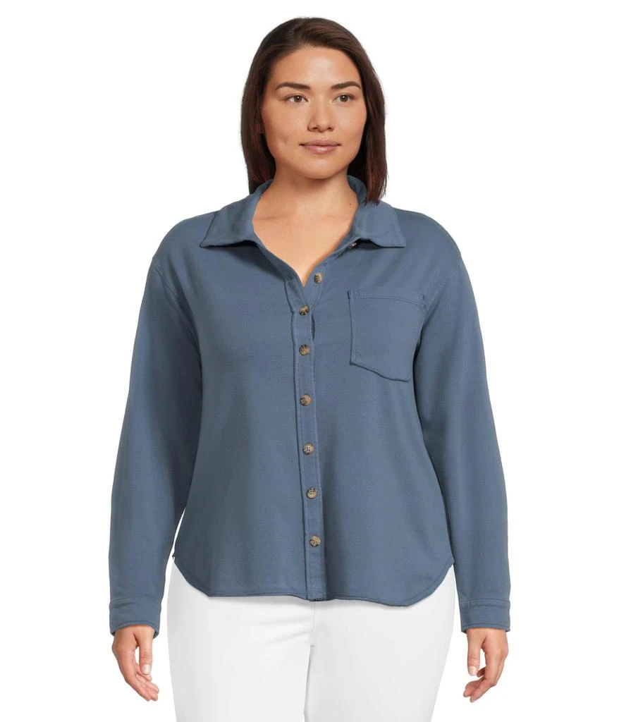 Mod-o-doc Long Sleeve Button Front Shacket 1