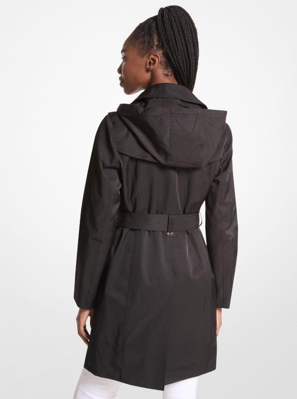 Michael Kors Cotton Blend Hooded Trench Coat