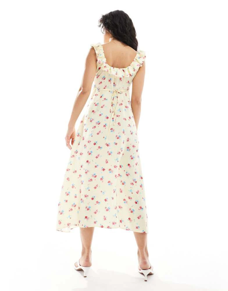 knee length dresses for ladies Edith Midi Dress - Lemon