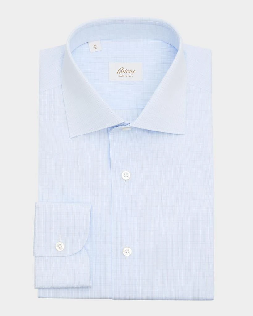 Brioni Men's Cotton Plaid Dress Shirt 1