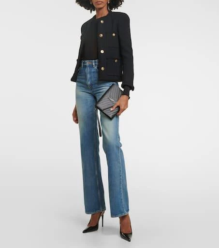 Yves Saint Laurent Cassandre matelassé leather clutch 5