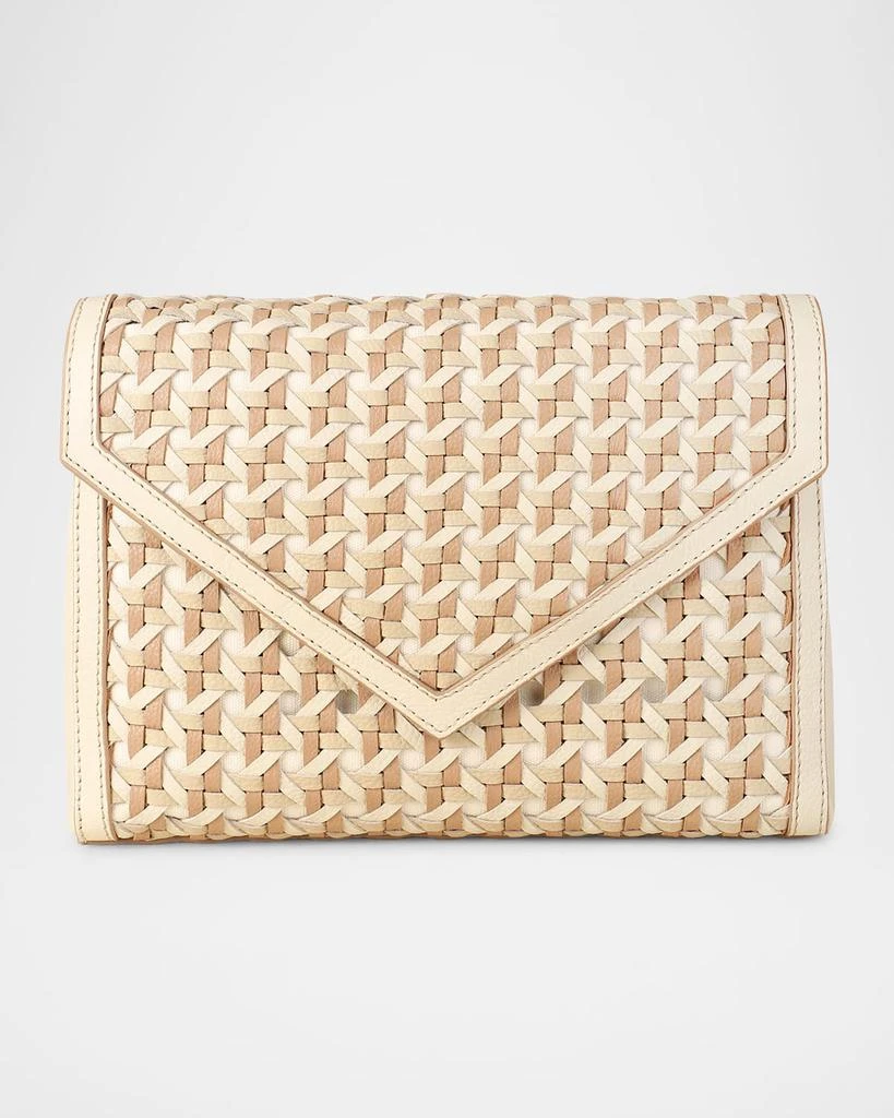 Rafe Jamie Envelope Woven Leather Clutch Bag 1