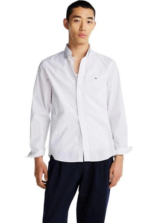 Tommy Hilfiger Hilfiger Flex Poplin Polka Dot Button Down Shirt 1