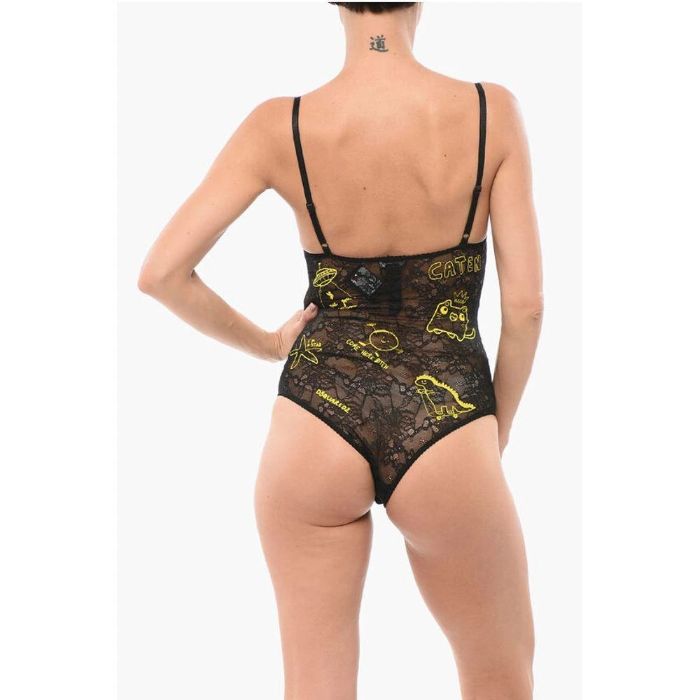 DSQUARED2 Dsquared² Lace Bodysuit with All-Over Women's Embroideries 2