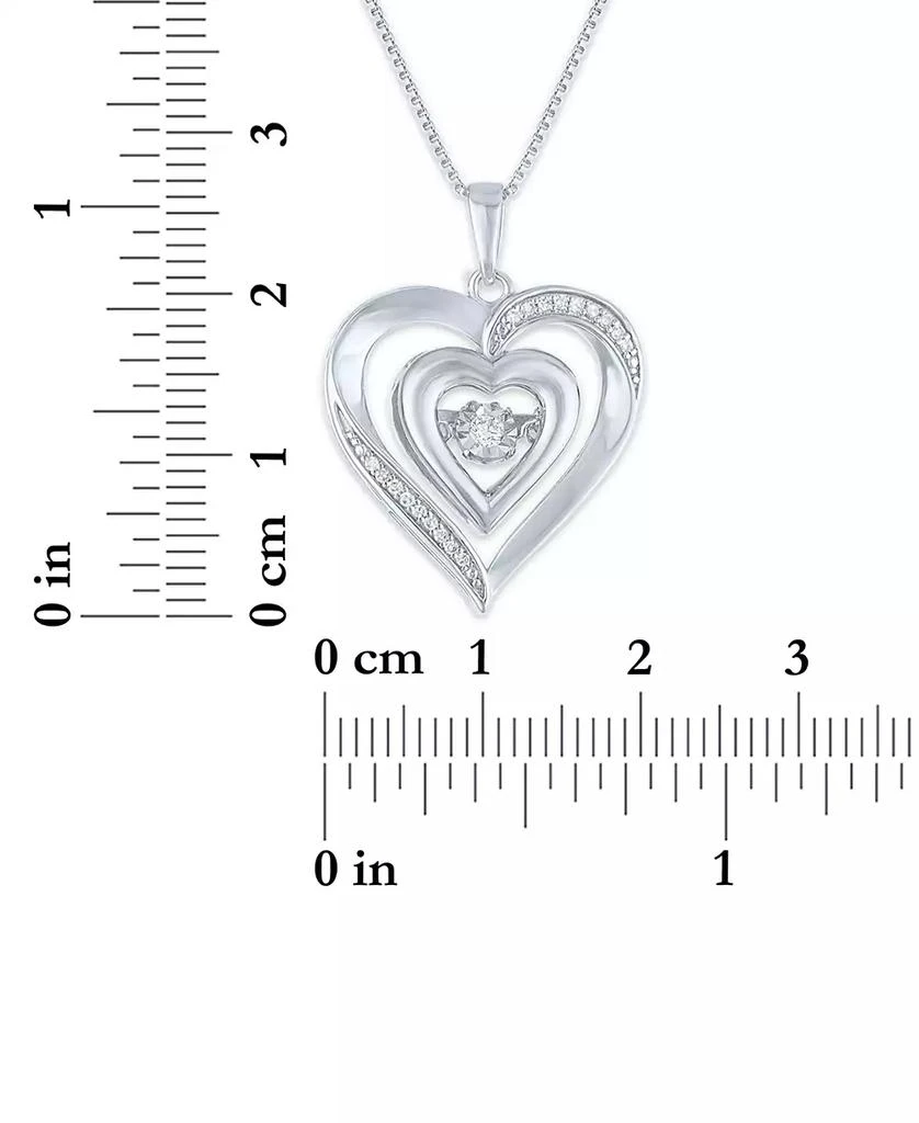 Macy
s Double Heart Diamond Pendant Necklace (1/10 ct. t.w.) in Sterling Silver 3