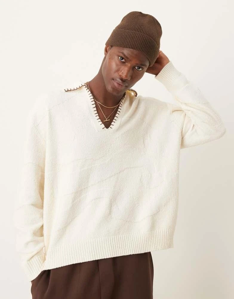 ASOS ASOS DESIGN fisherman beanie in brown 2