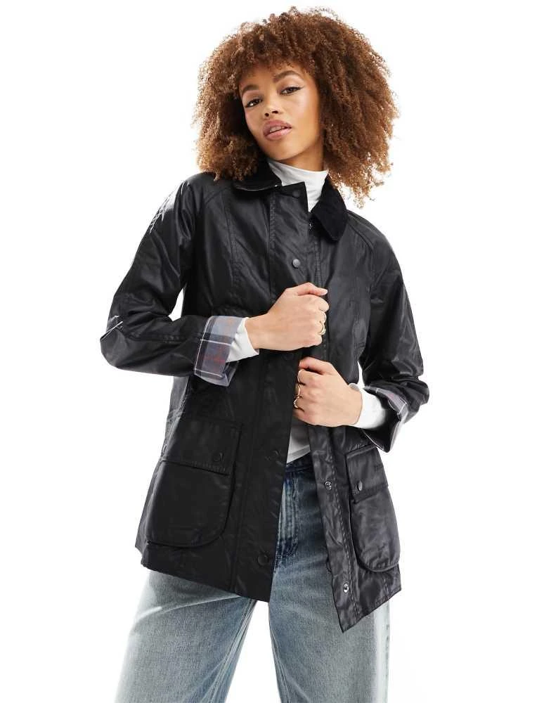 Barbour Barbour Beadnell wax jacket in black 1