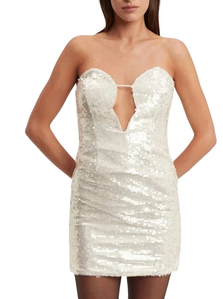 Bardot Jinxa Sequin Dress In Nude Sequin 1