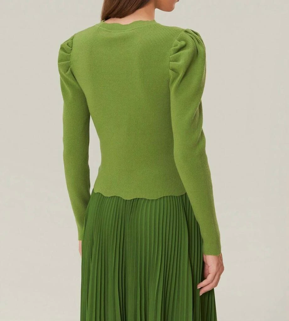Farm Rio Knit Blouse In Green 2