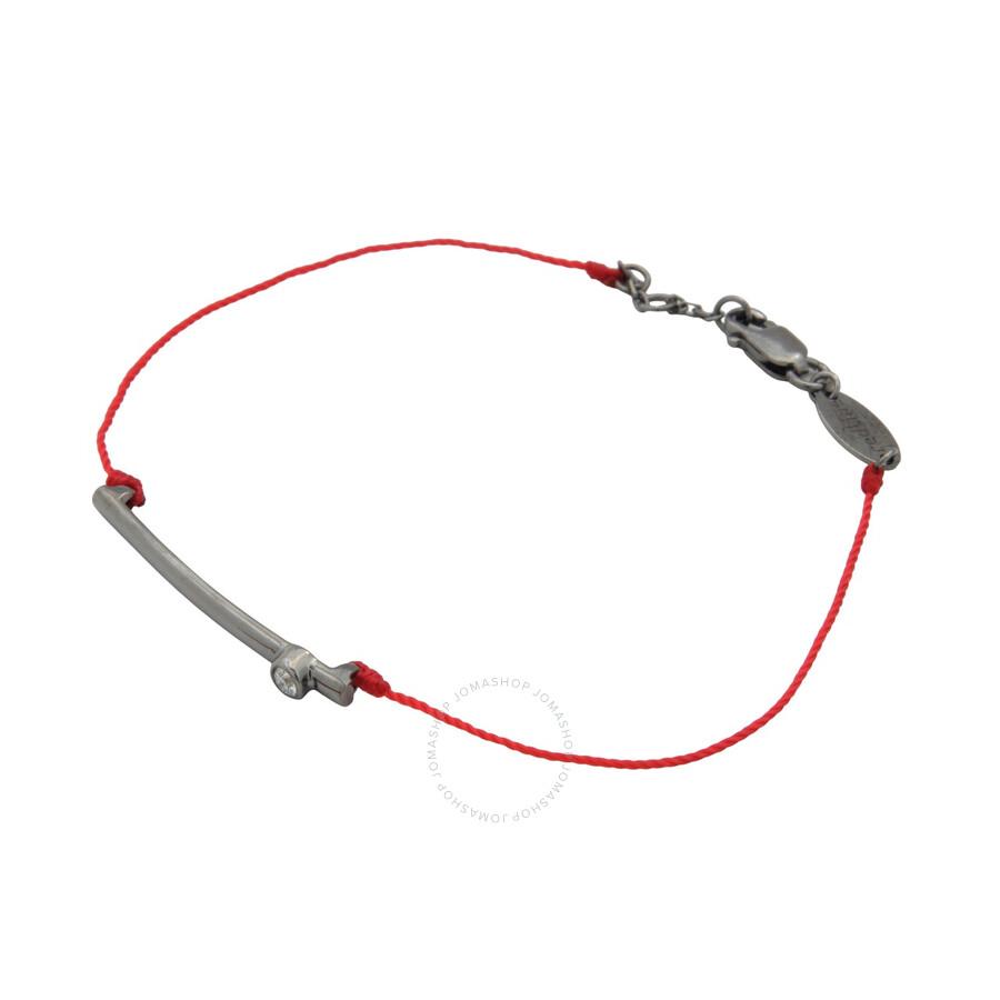 Redline Tube 0.05ct Round Diamond String Bracelet