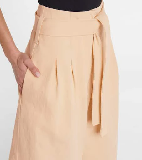 Jil Sander Belted cotton wide-leg pants 4
