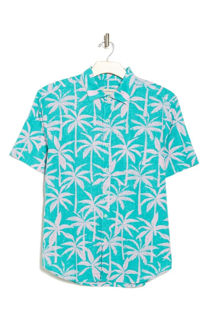 Tommy Bahama Winds of the Palms Waving Short Sleeve Linen & Cotton Button-Up Shirt 3