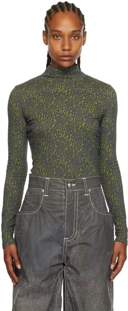 Eckhaus Latta Green Shrunk Turtleneck 1