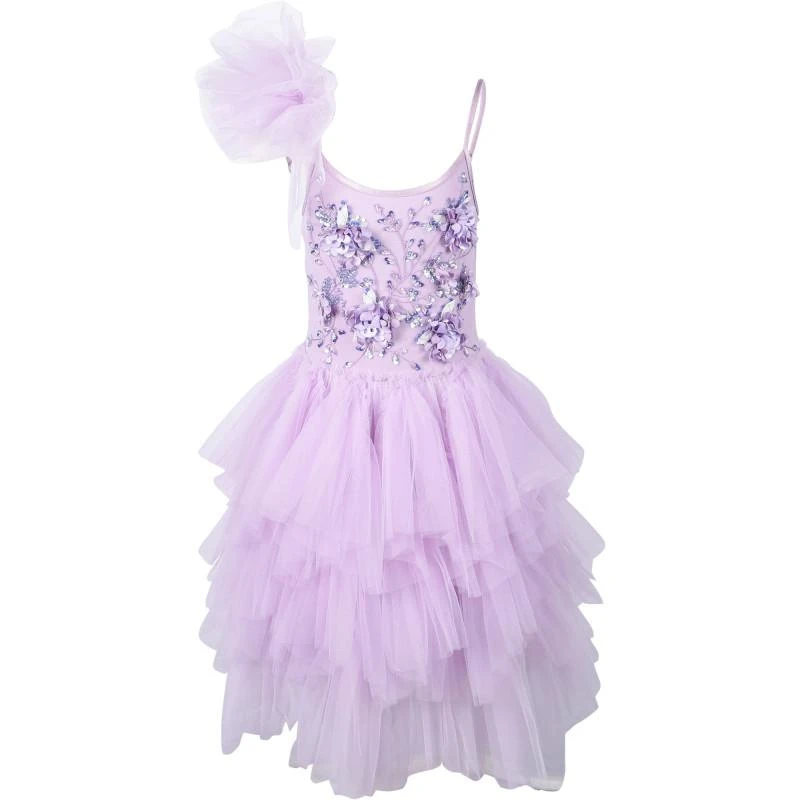 Tutu Du Monde Rich flowers embellishment tutu dress in lilac 1