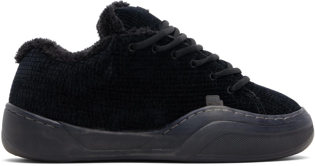 Shop Black Corduroy Vamp Sneakers on Sale at BeyondStyle – Get 57