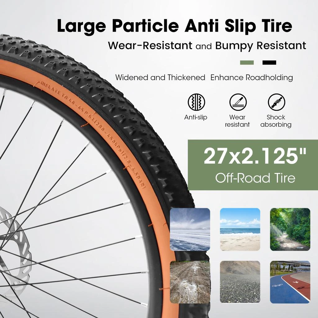 Streamdale Furniture Streamdale 27.5" Mountain Bike with 21-speeds, Disc Brakes & Thumb Shifter 6