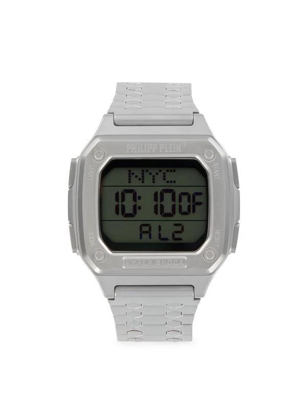 Philipp Plein Hyper Shock 44MM Stainless Steel Digital Bracelet Watch 1
